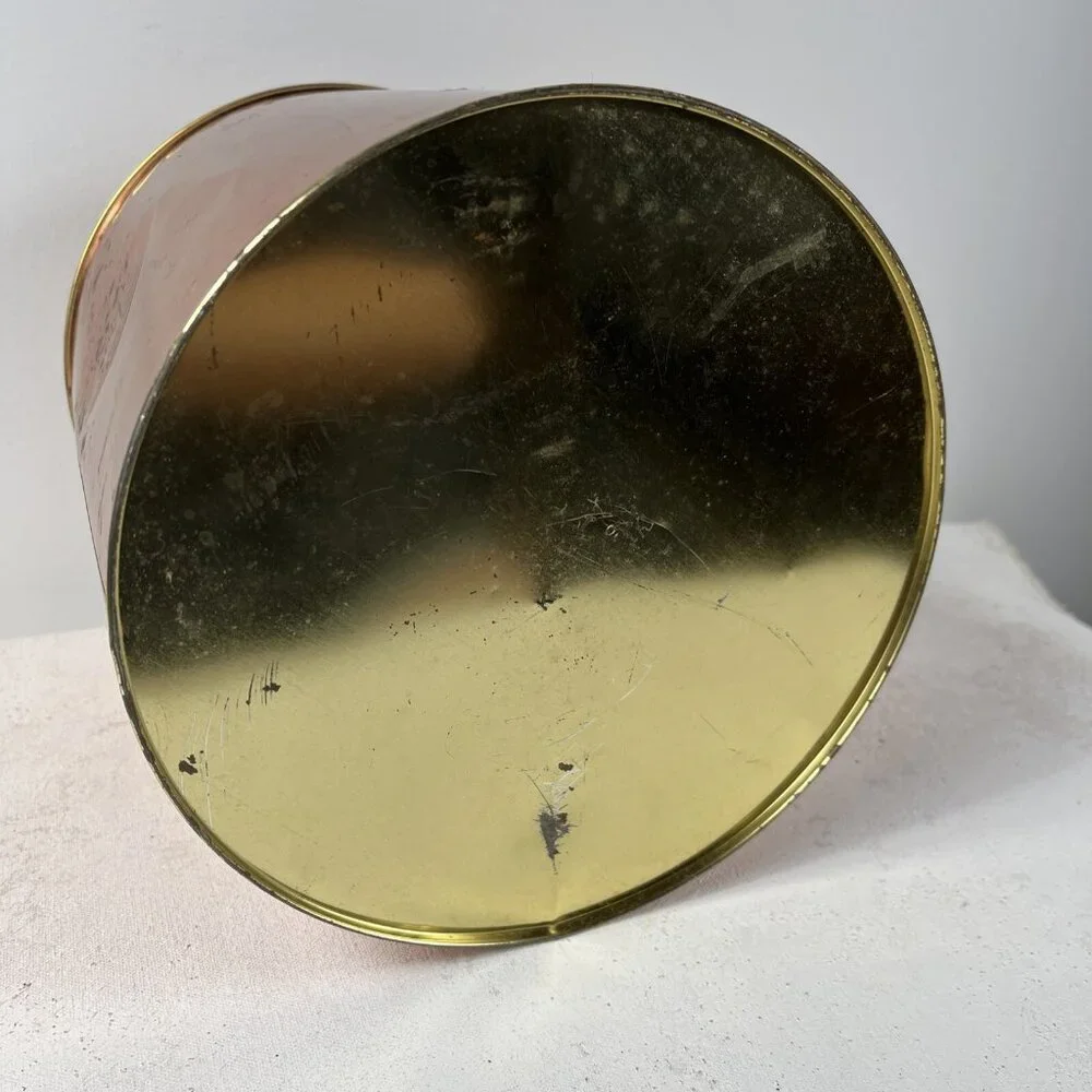 Vintage Jane Parker Potato Chips 1 LB A&P‎ Paper Label Red Advertising Tin Can